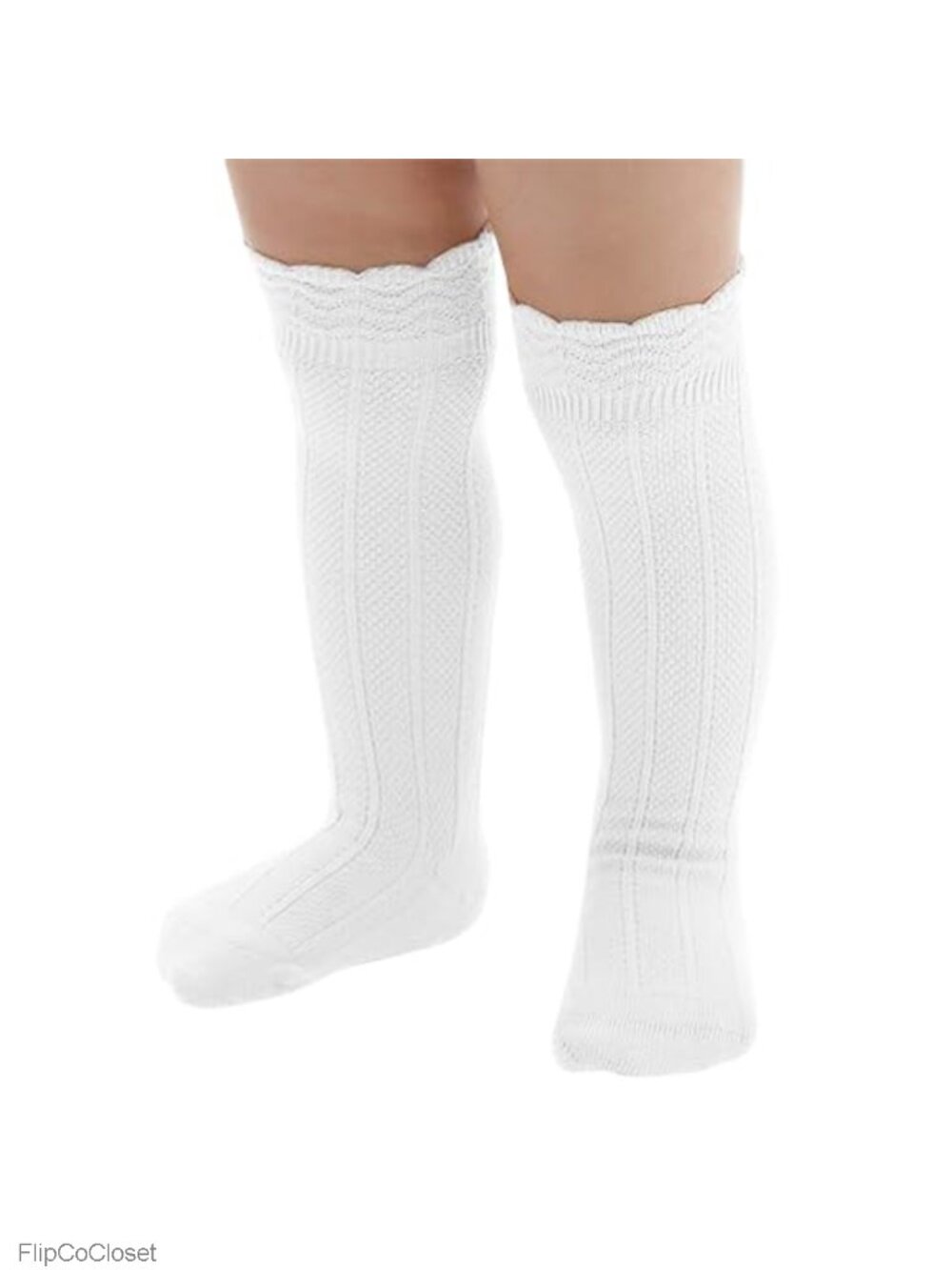 Baby Knee High Socks Toddler Ruffle Stockings Seamless Cotton Blend 0-4T